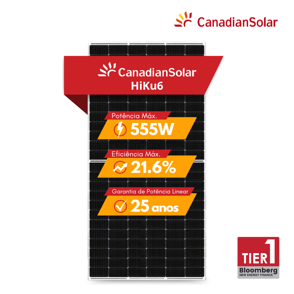 PAINEL SOLAR CANADIAN 555W CS6W-555MS