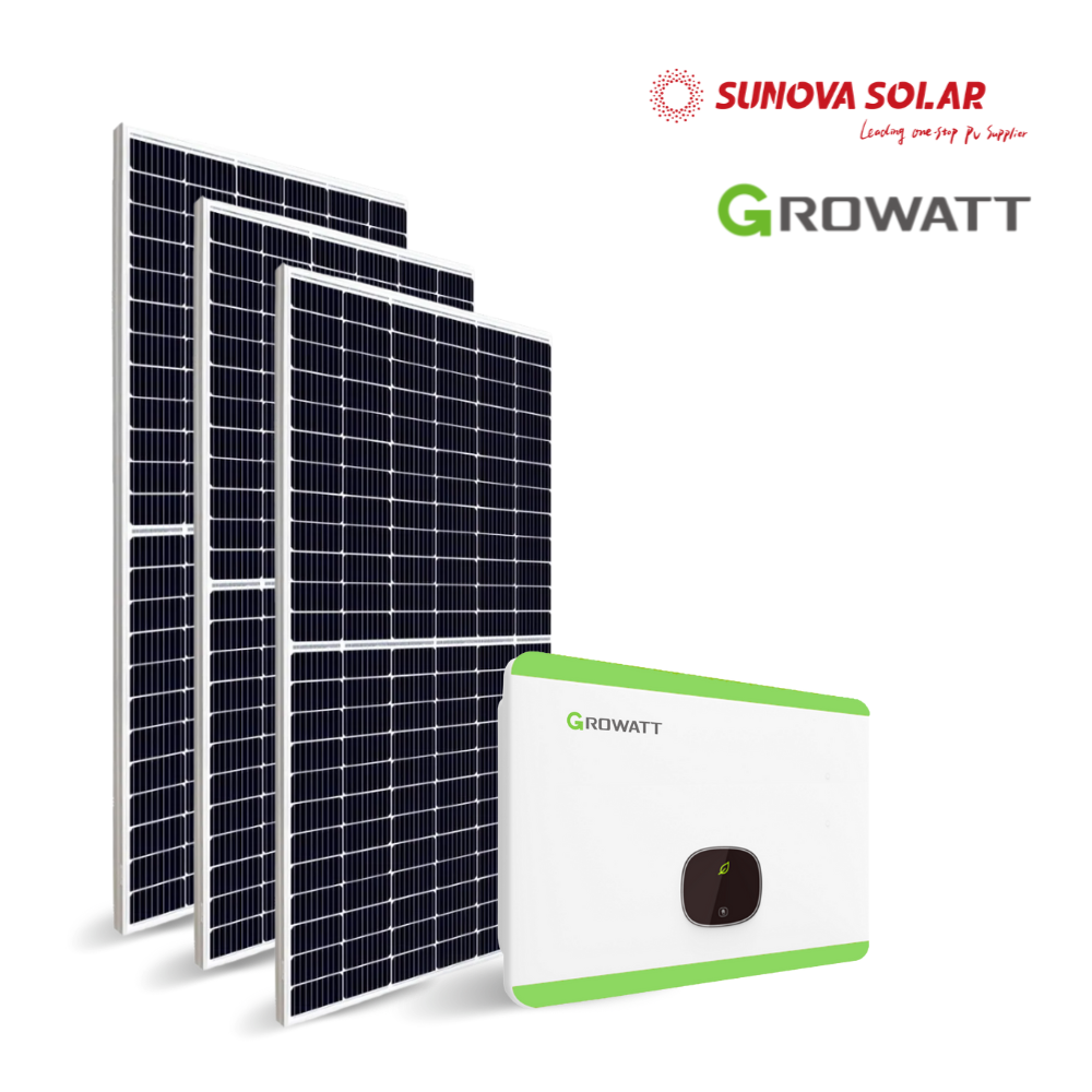 Gerador De Energia Solar Kwp Sunova Inversor Growatt Estrutura