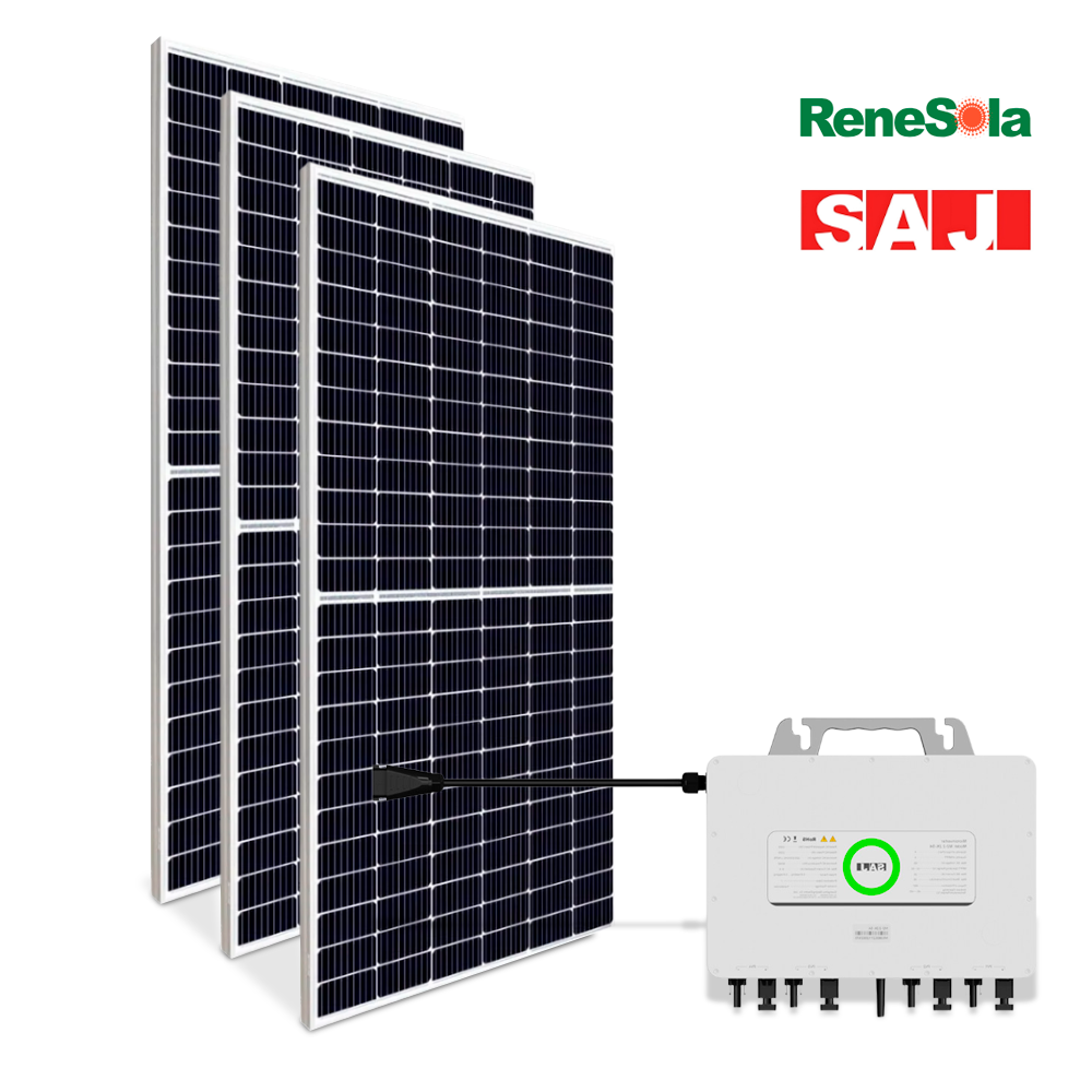 GERADOR DE ENERGIA SOLAR 2.34 kWp RENESOLA/MICRO INVERSOR SAJ - MICRO/PERFIL MINI TRILHO 220v