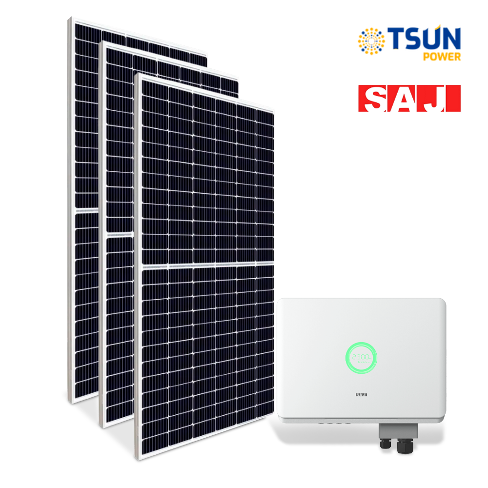 GERADOR DE ENERGIA SOLAR 28.5 kWp TSUN/INVERSOR SAJ/SEM ESTRUTURA 220v